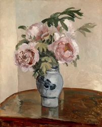 Eine Vase mit Pfingstrosen, 1875